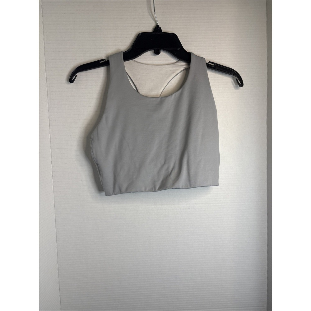 GapFit Women's Racerback Sports Bra Size M Gray athleisure wear